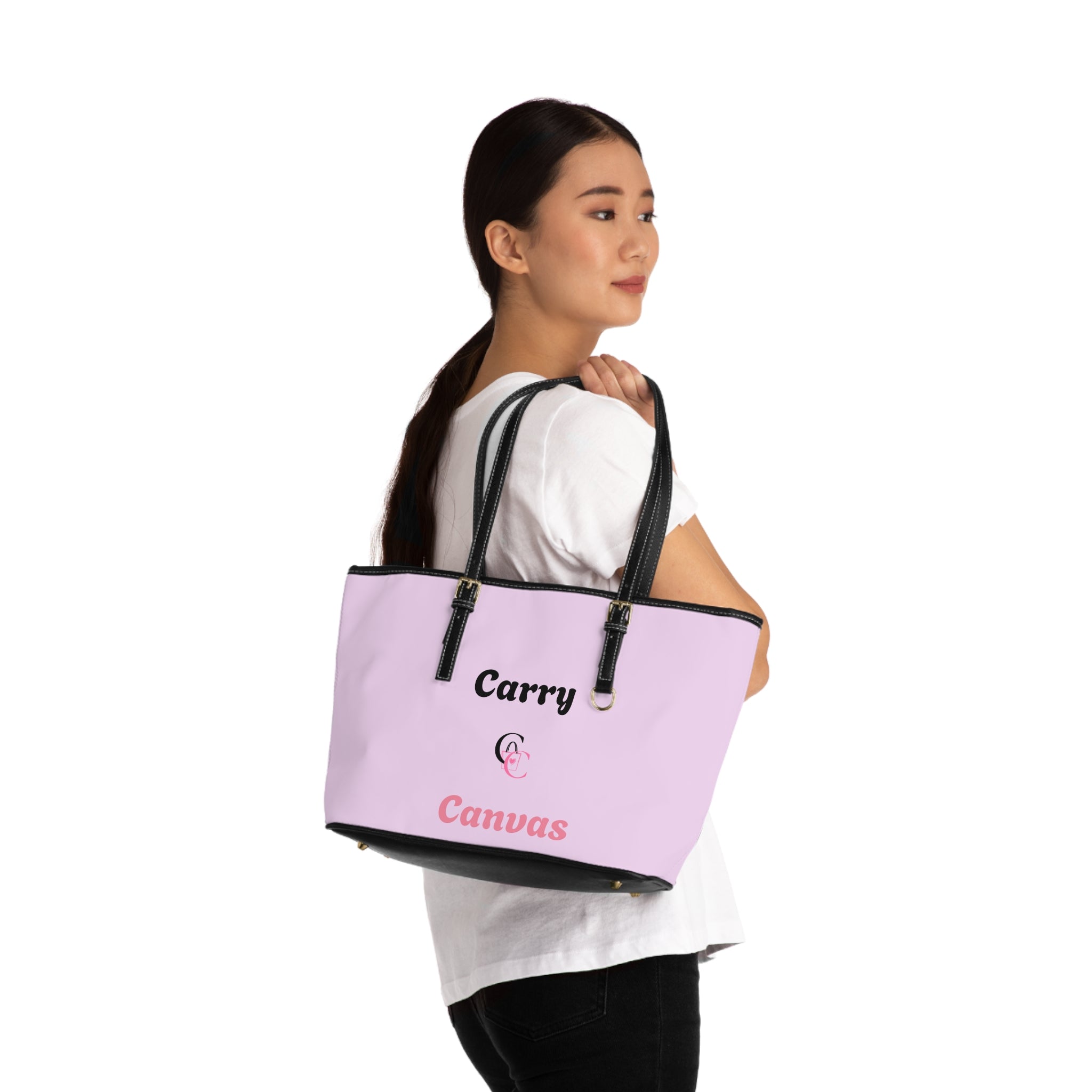 CarryCanvas Monogram PinkTote Bag Personalizable