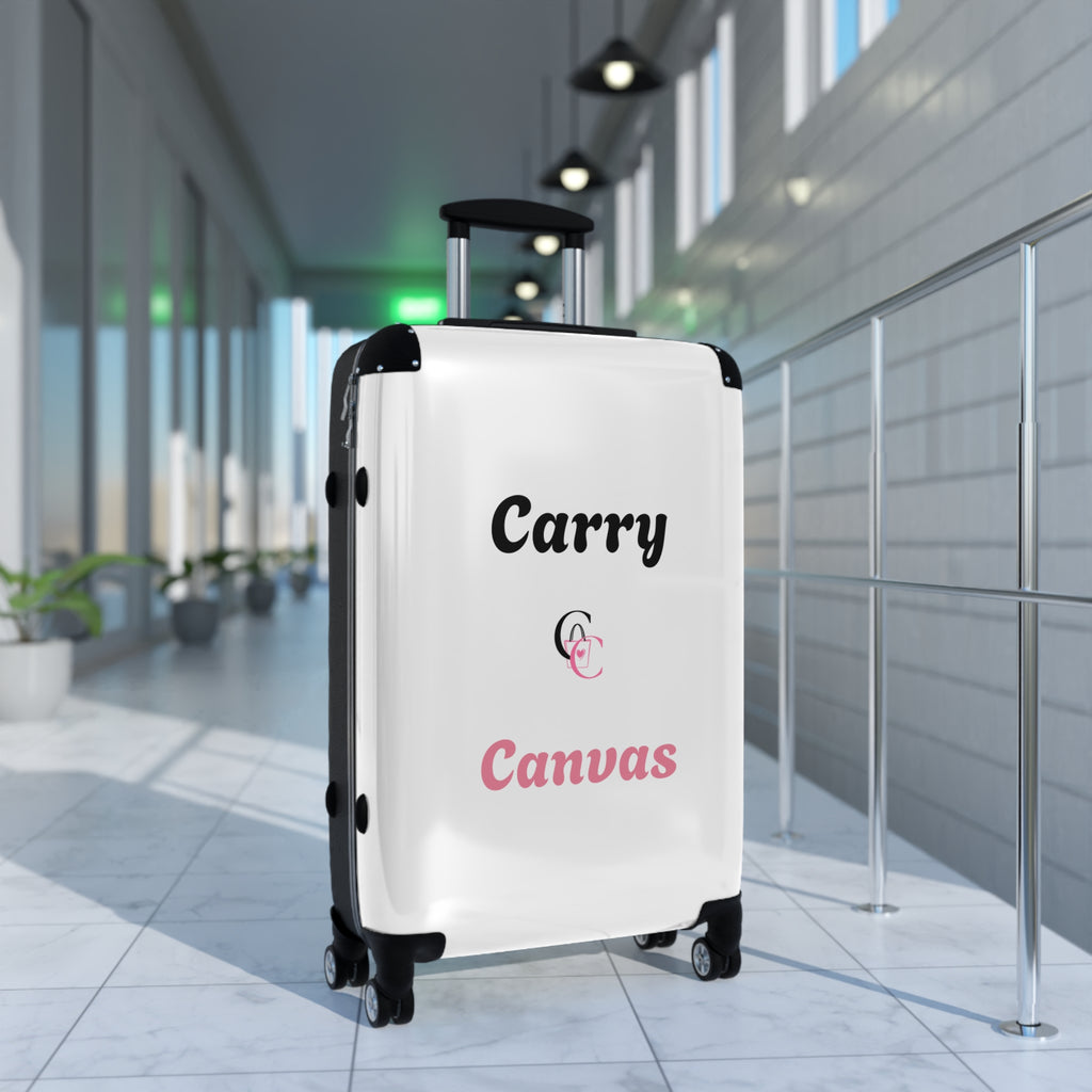 CarryCanvas white Monogram Carry-On Suitcase Personalizable