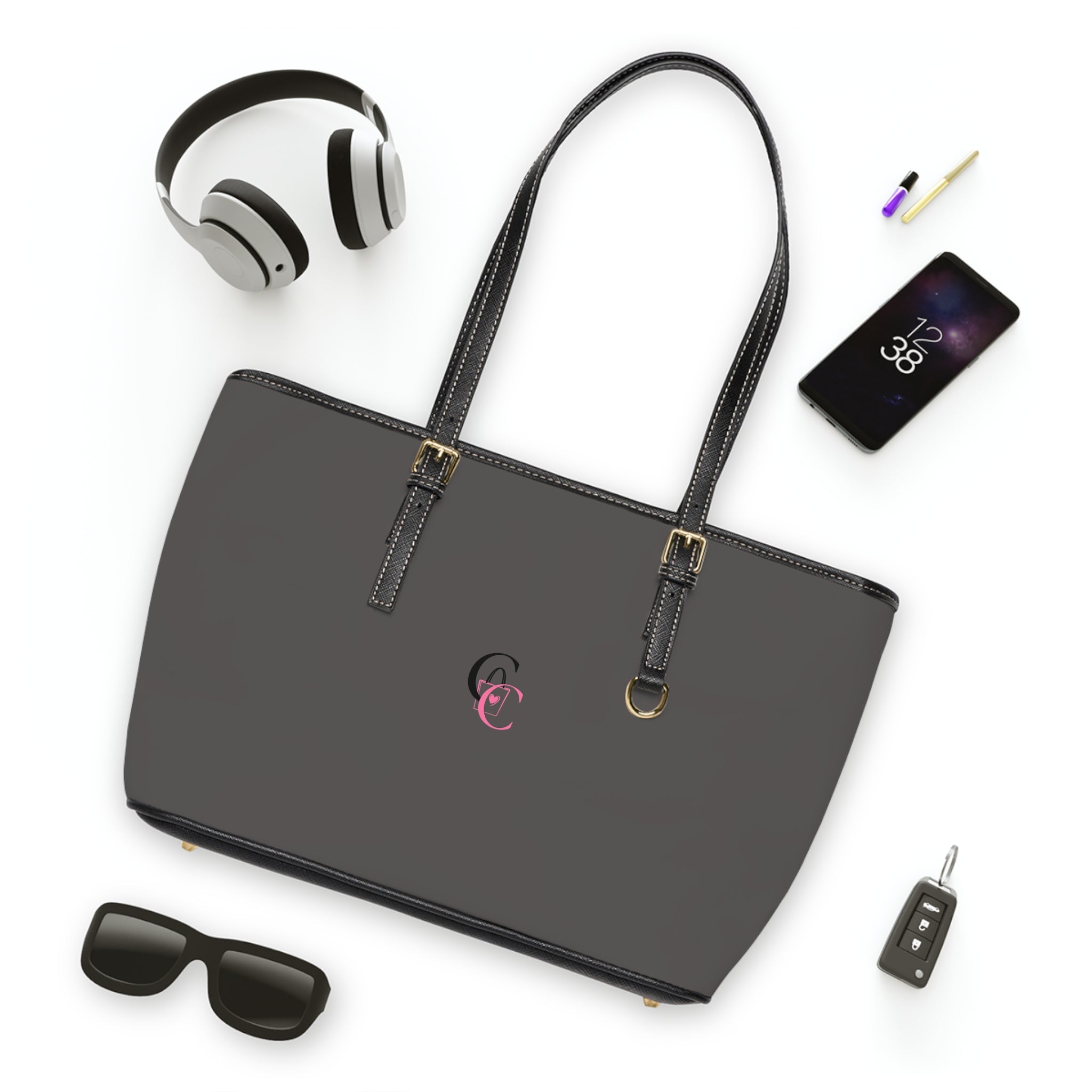 CarryCanvas Monogram Gray Tote Bag