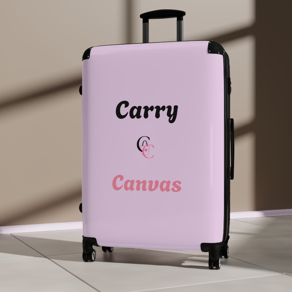 CarryCanvas Pink Monogram Carry-On Suitcase Personalizable