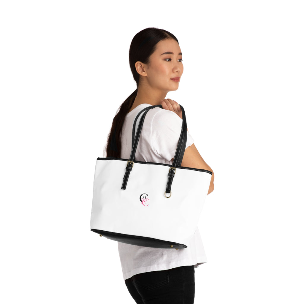 CarryCanvas Monogram White Tote Bag