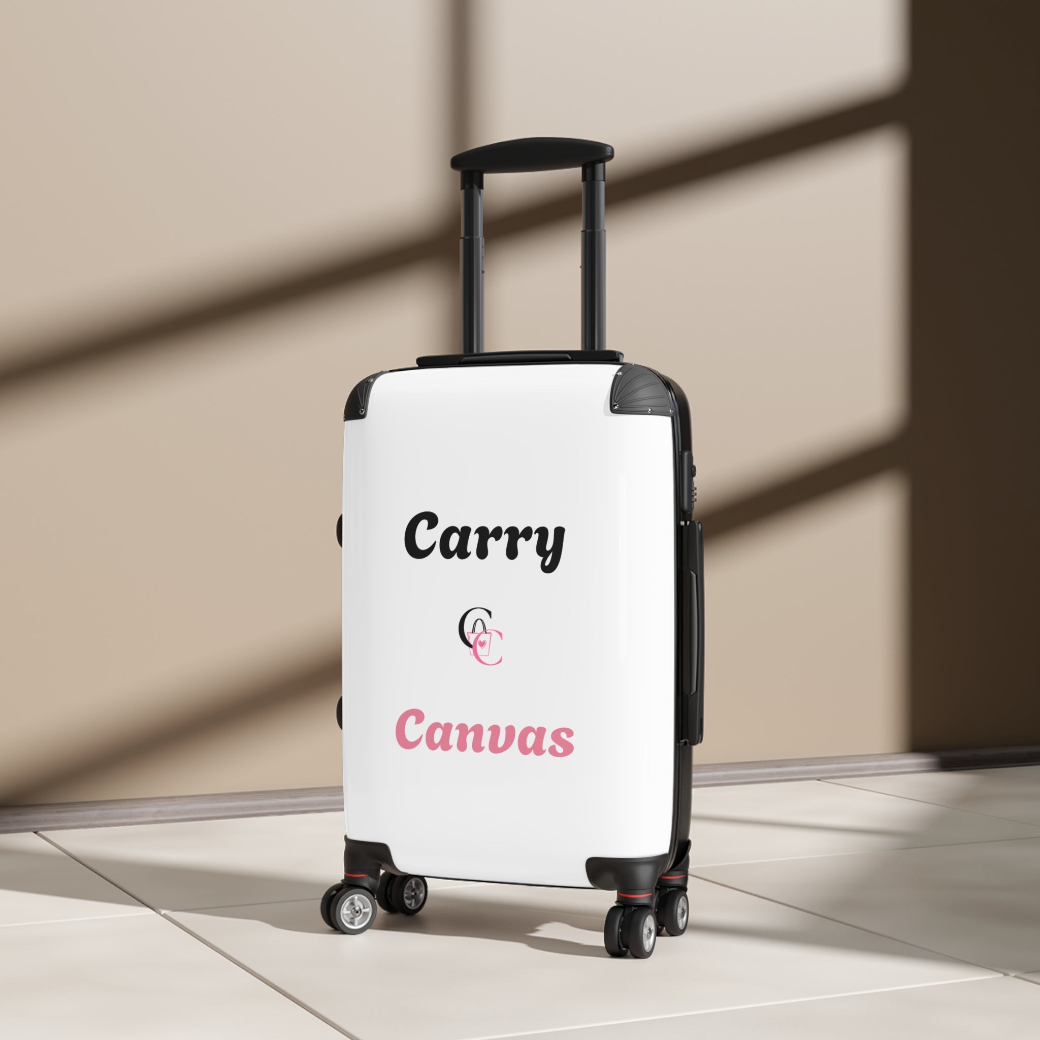 CarryCanvas white Monogram Carry-On Suitcase Personalizable