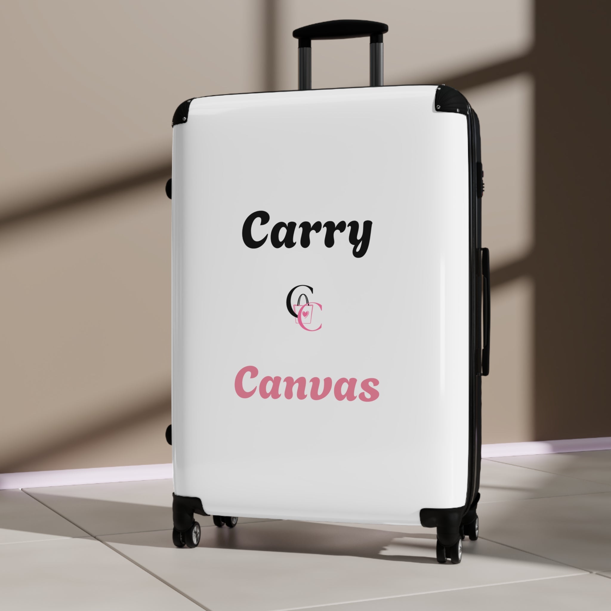 CarryCanvas white Monogram Carry-On Suitcase Personalizable
