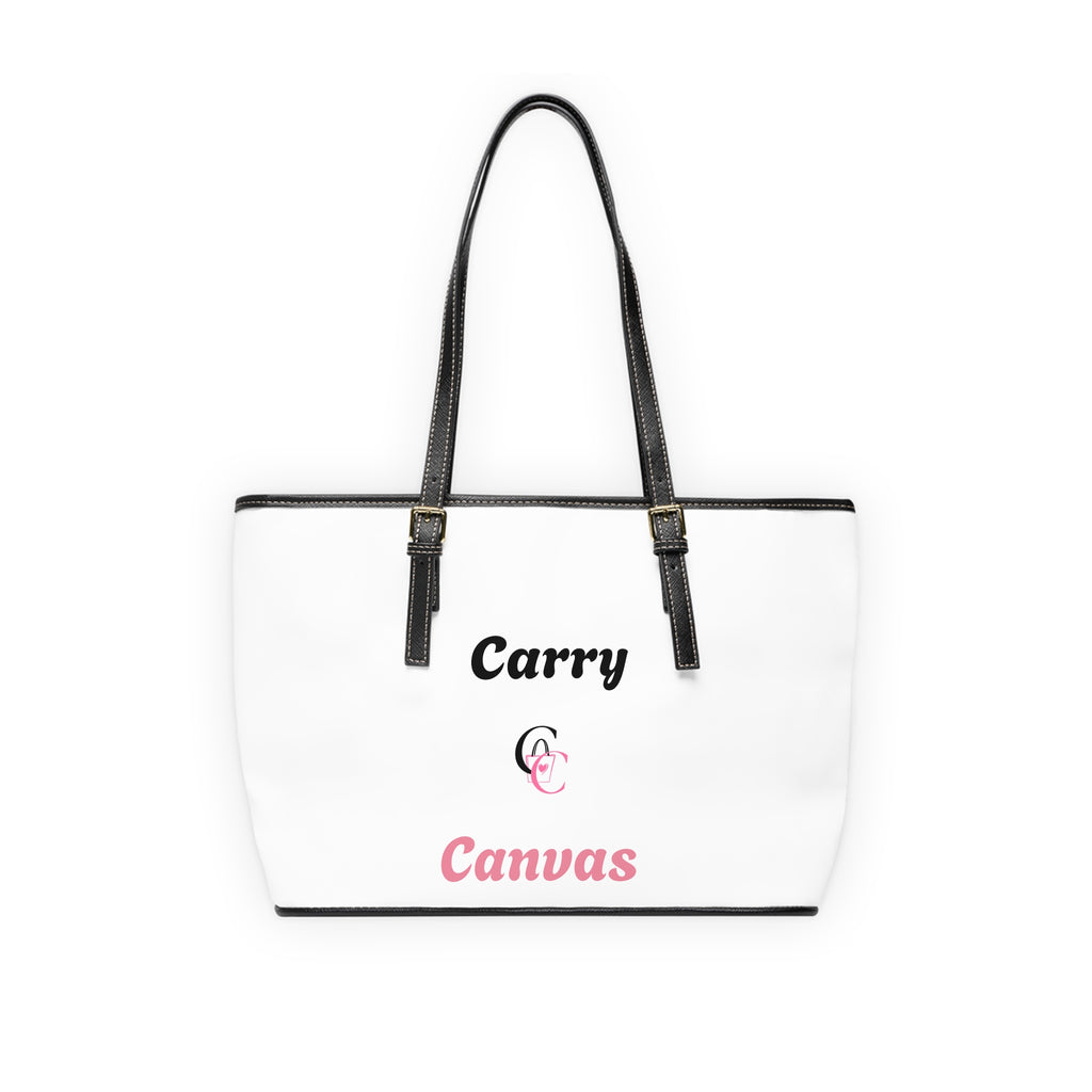 CarryCanvas Monogram White Tote Bag Personalizable