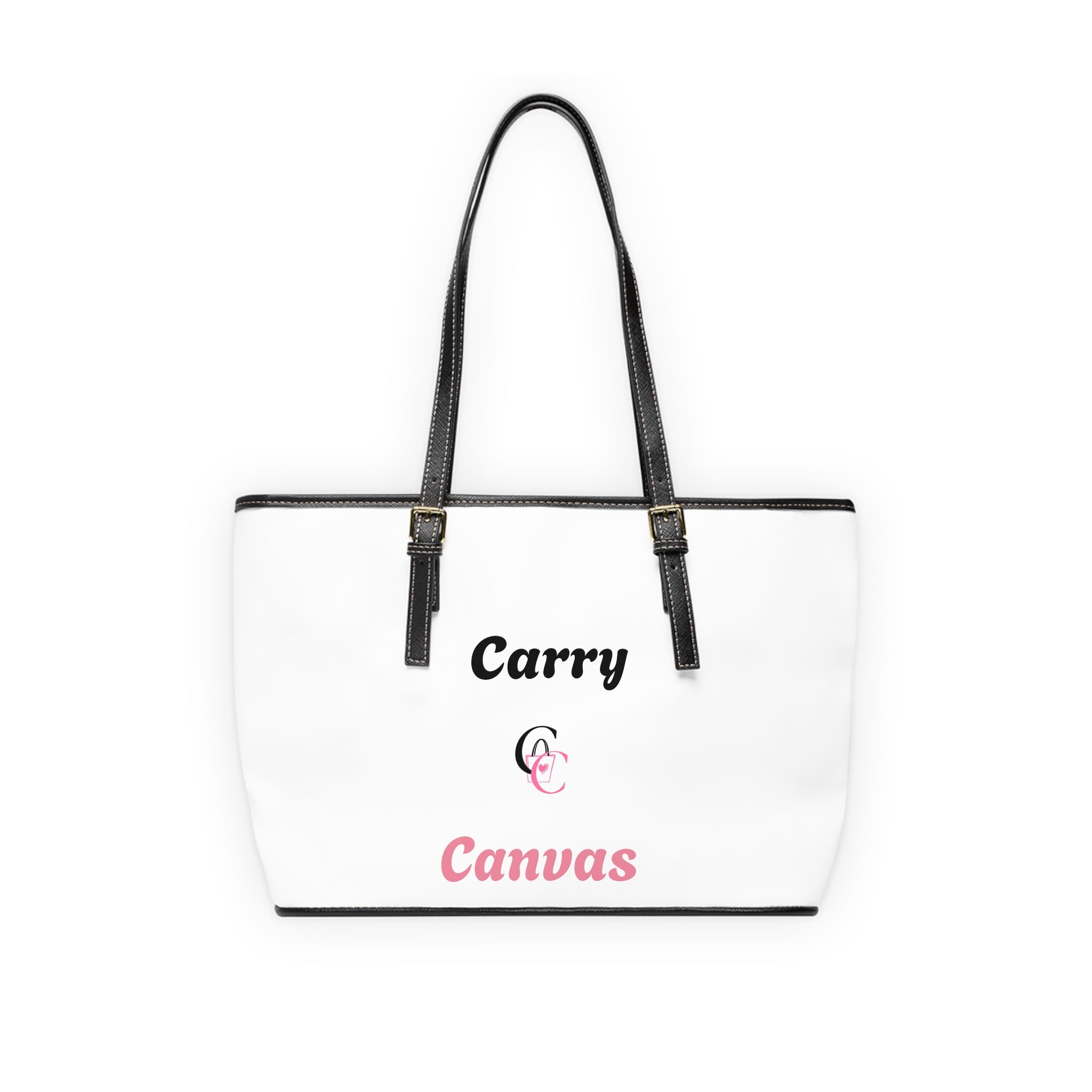 CarryCanvas Monogram White Tote Bag Personalizable