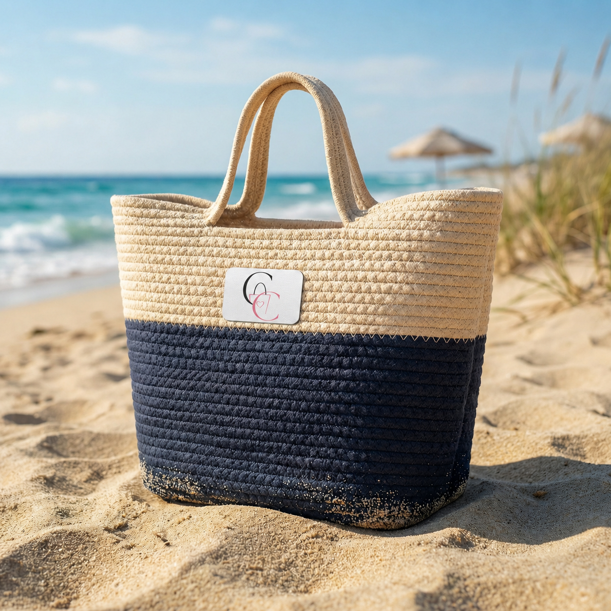 CarryCanvas Woven Straw Beach Tote