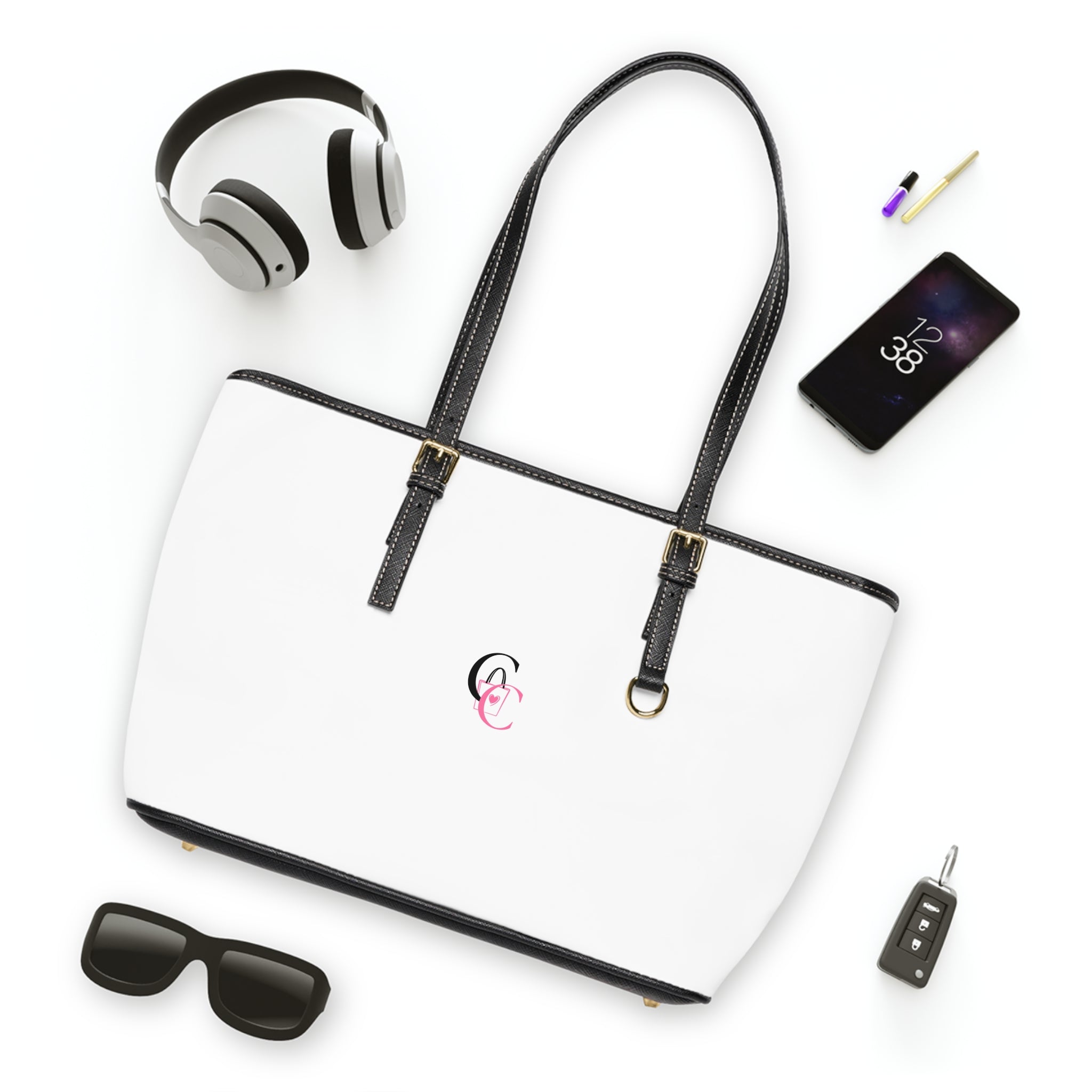 CarryCanvas Monogram White Tote Bag