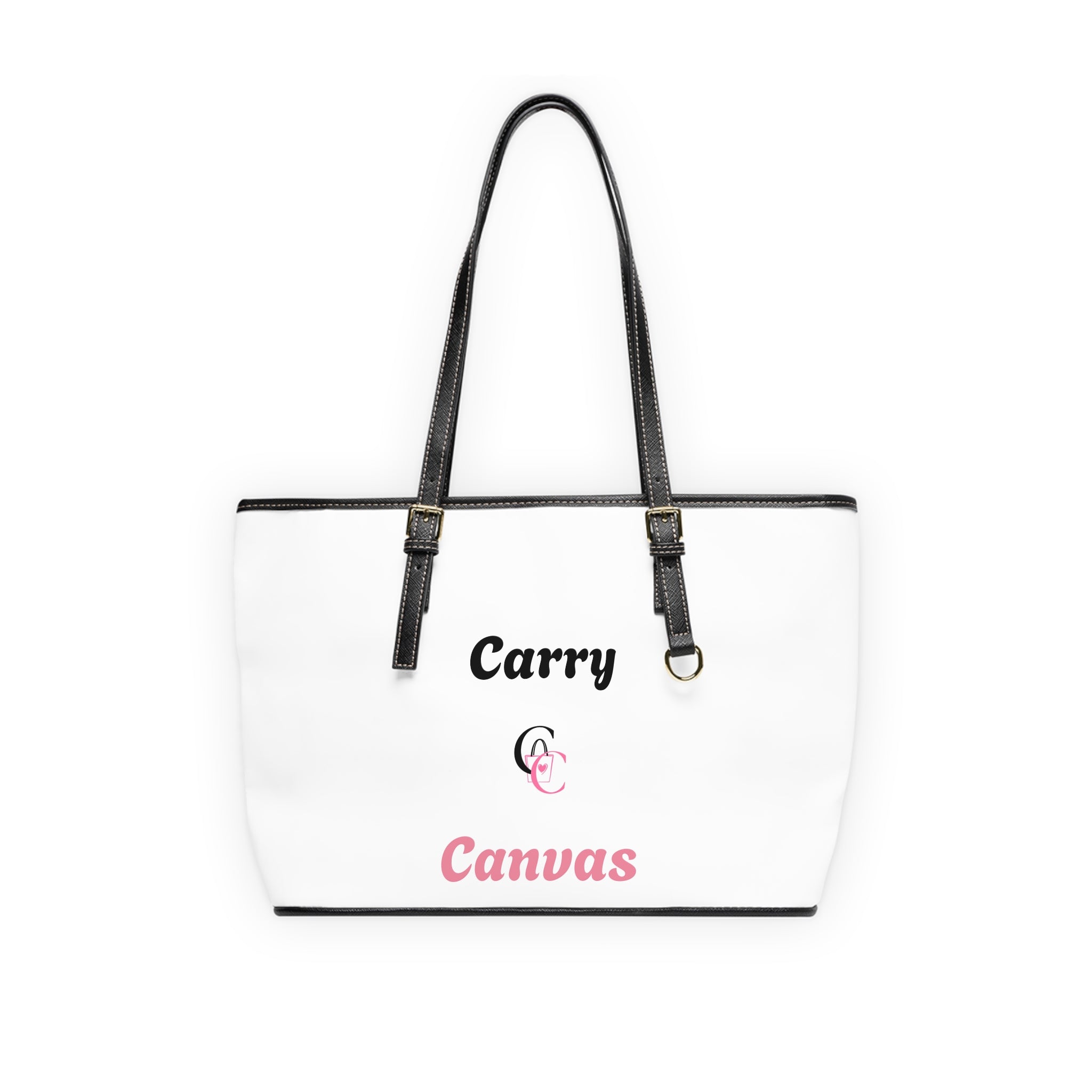 CarryCanvas Monogram White Tote Bag Personalizable