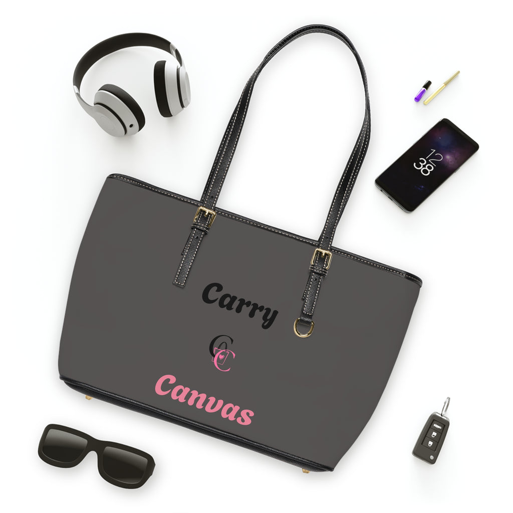 CarryCanvas Monogram BlackTote Bag Personalizable