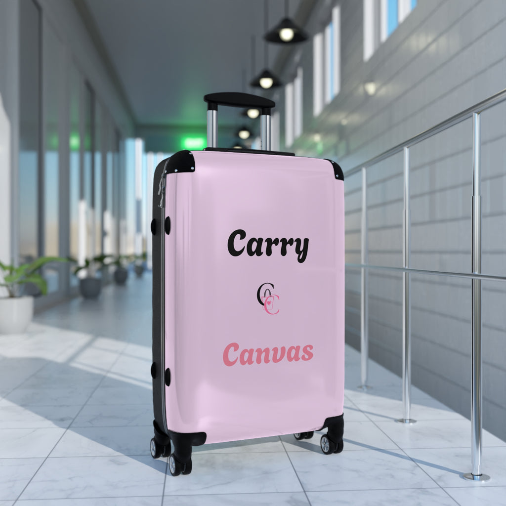 CarryCanvas Pink Monogram Carry-On Suitcase Personalizable