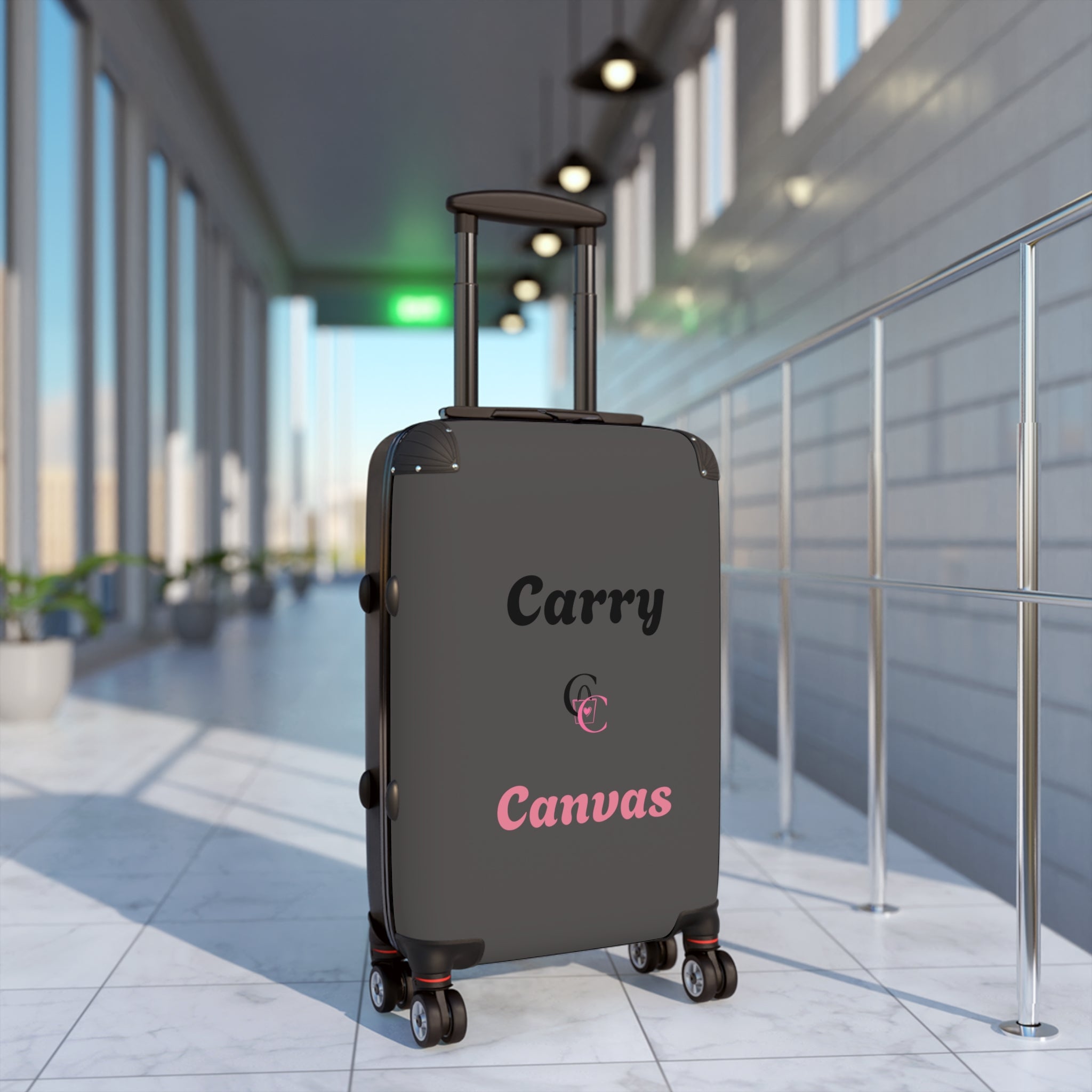 CarryCanvas Black Monogram Carry-On Suitcase Personalizable