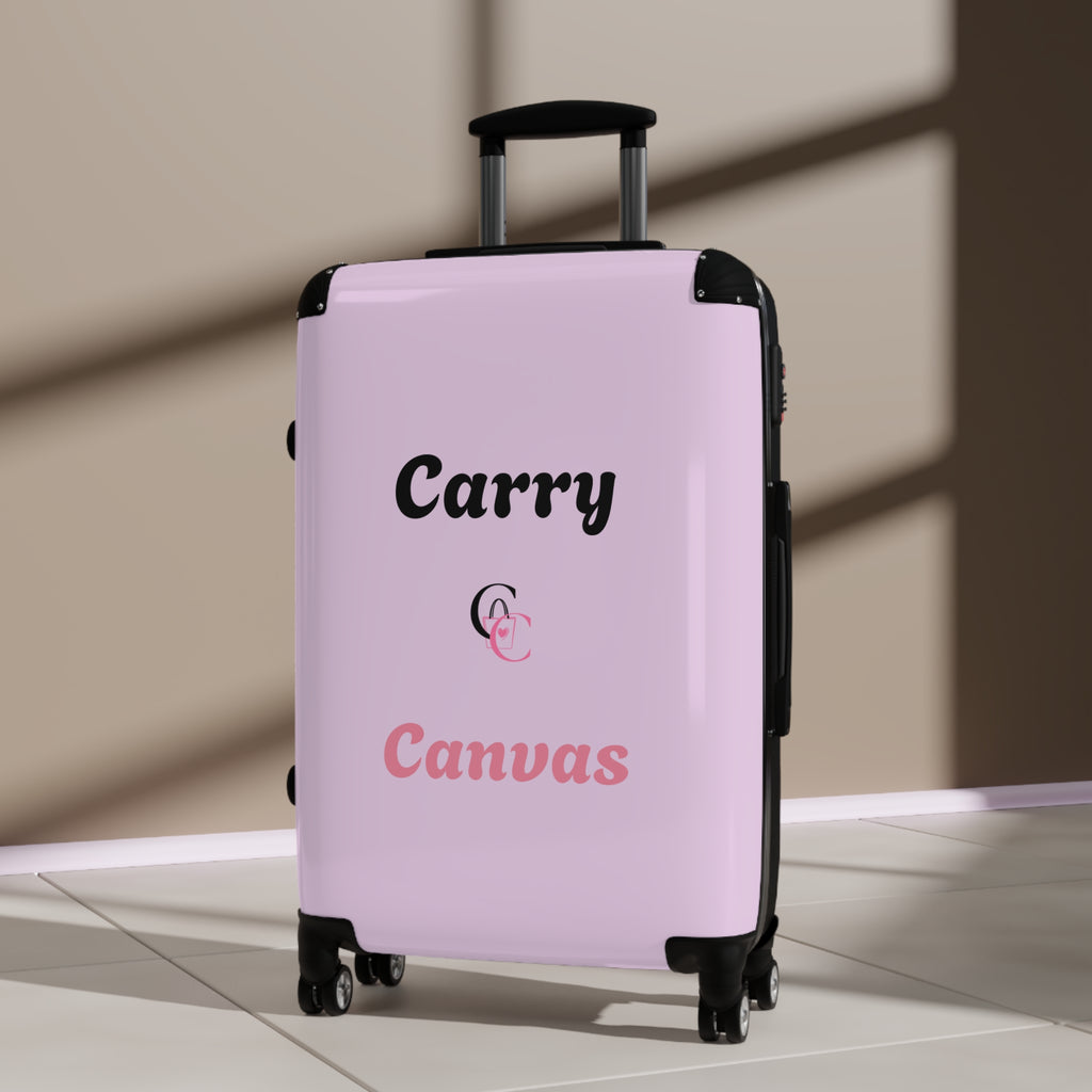 CarryCanvas Pink Monogram Carry-On Suitcase Personalizable