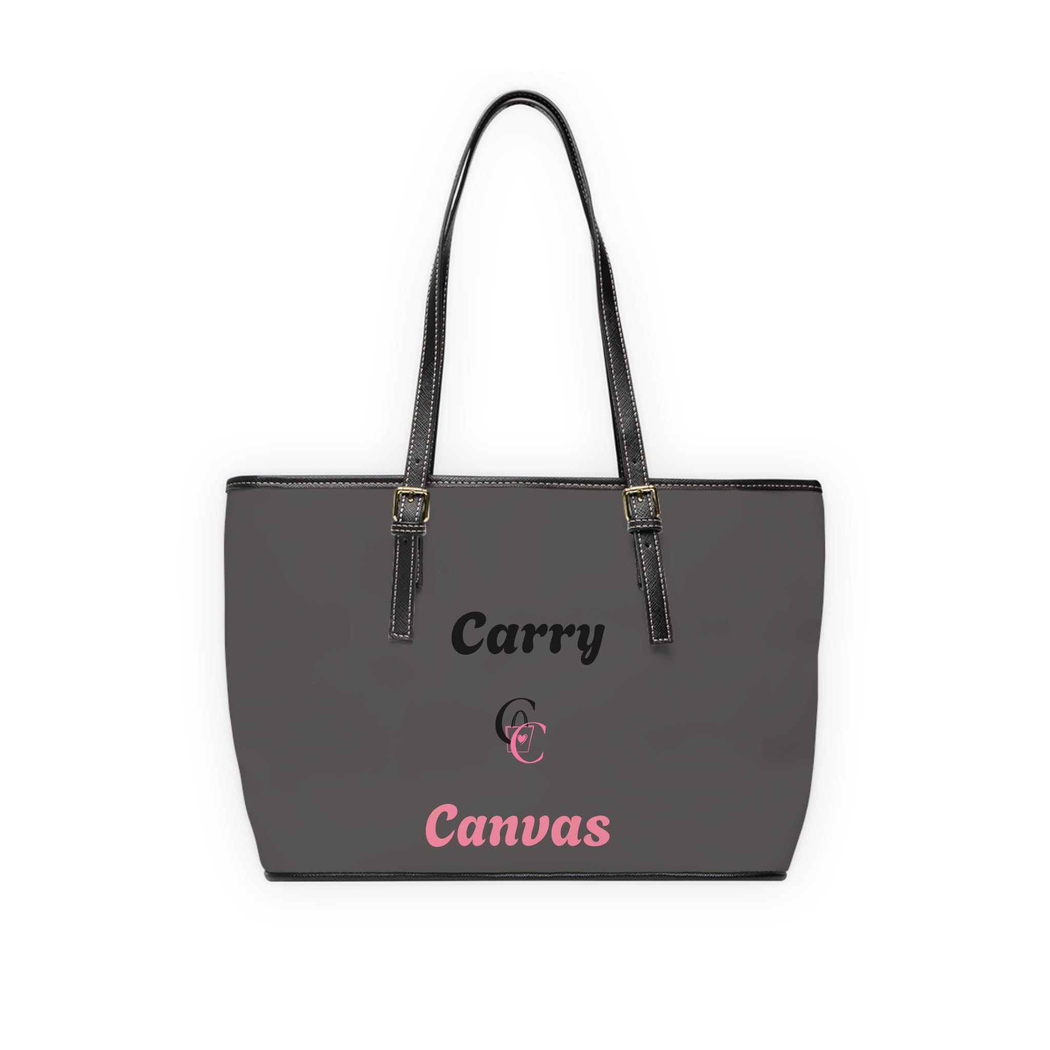CarryCanvas Monogram BlackTote Bag Personalizable
