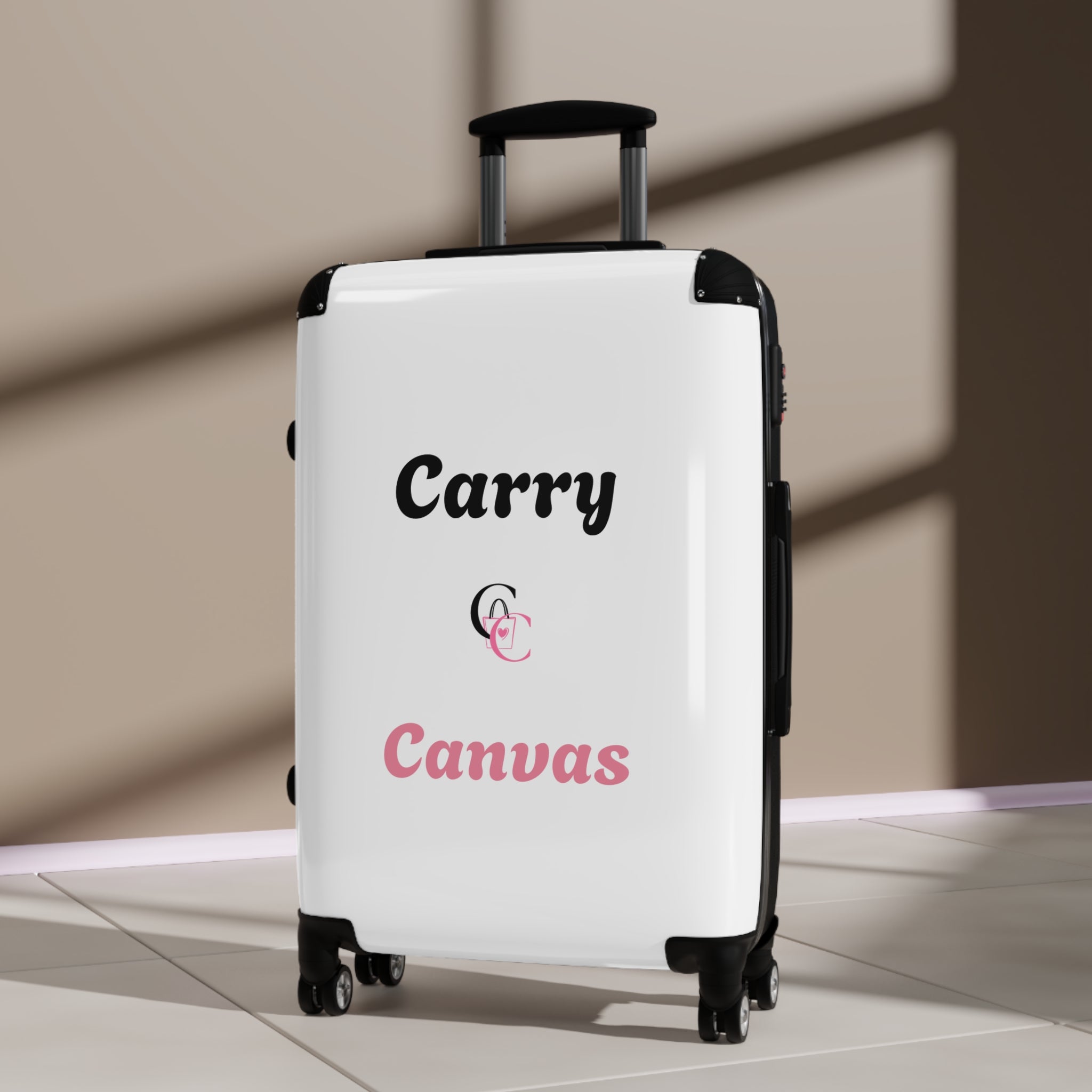 CarryCanvas white Monogram Carry-On Suitcase Personalizable