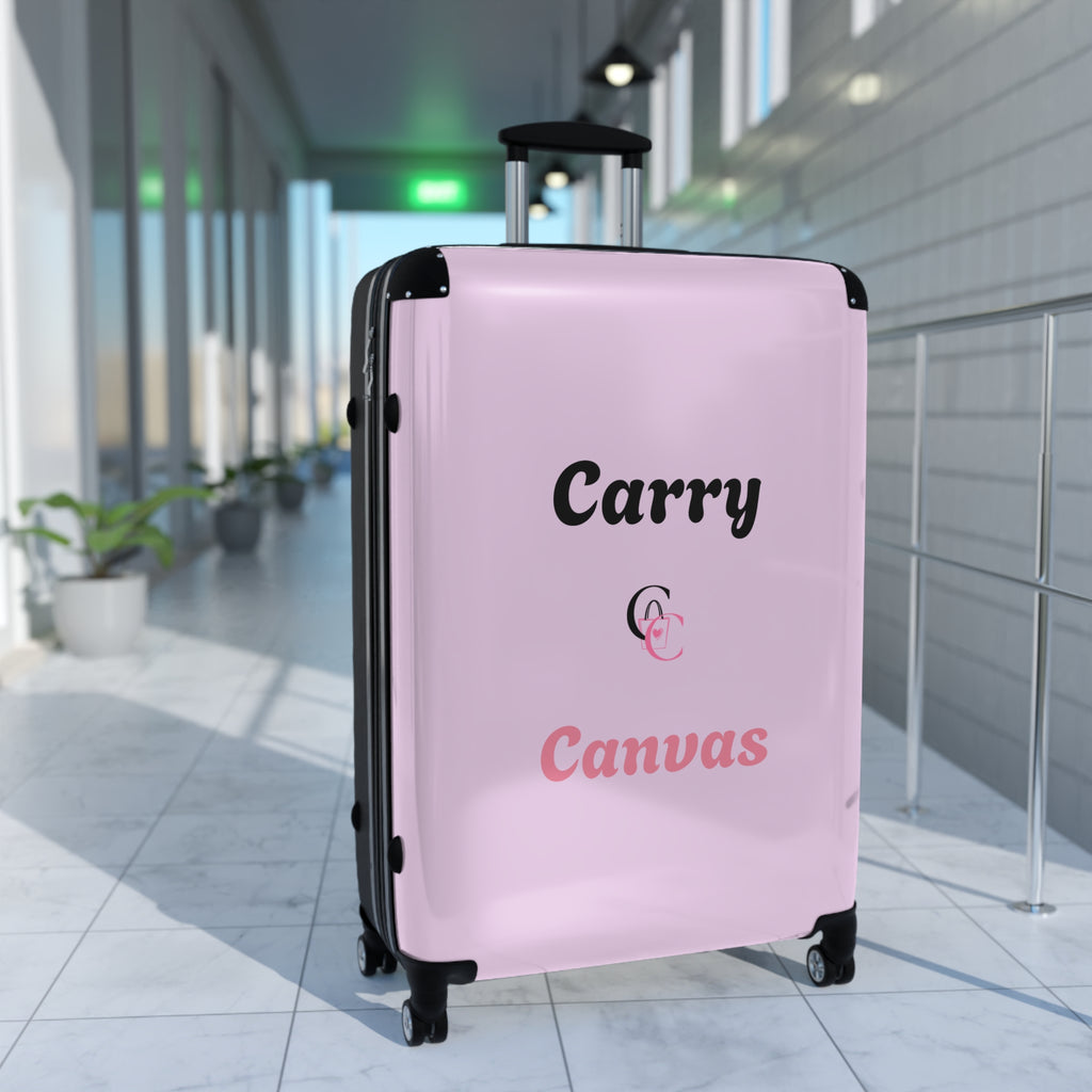 CarryCanvas Pink Monogram Carry-On Suitcase Personalizable